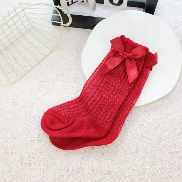 Chaussettes rouges de noël pour bébé