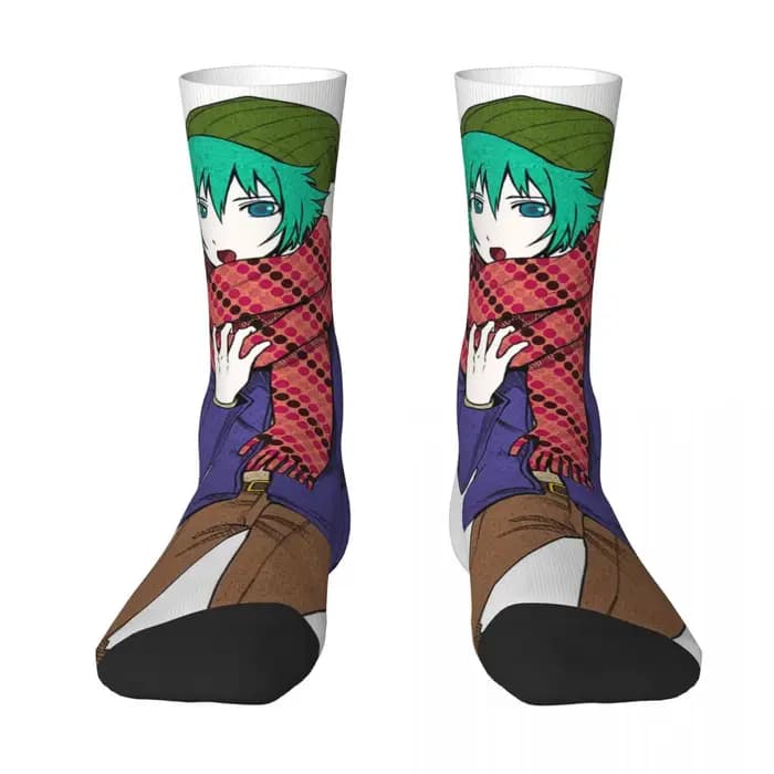 YTTD-Chaussettes d'hiver unisexes Shin Tsukimi Your Turn To Die, chaussettes chaudes, amusantes, imprimées, style de rue, en elin