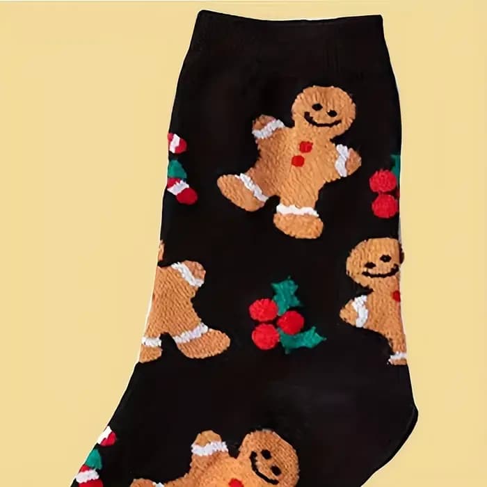 Chaussettes de noël hiver chaud pain d'épice homme