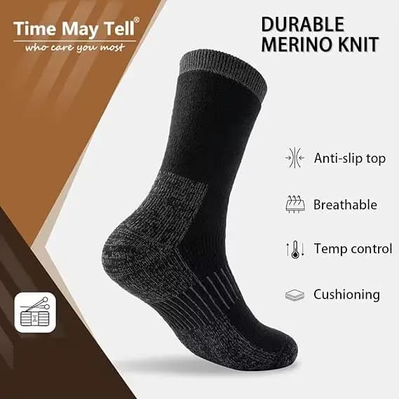 Chaussettes thermiques en laine mérinos