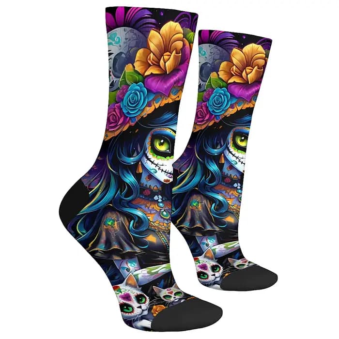 Chaussettes pour Homme Confortables et Respirantes, Thème Jour de la Fréquence, Nouveauté Intéressante, Loisirs Hip Hop, Style Rétro, Cadeau Idéal