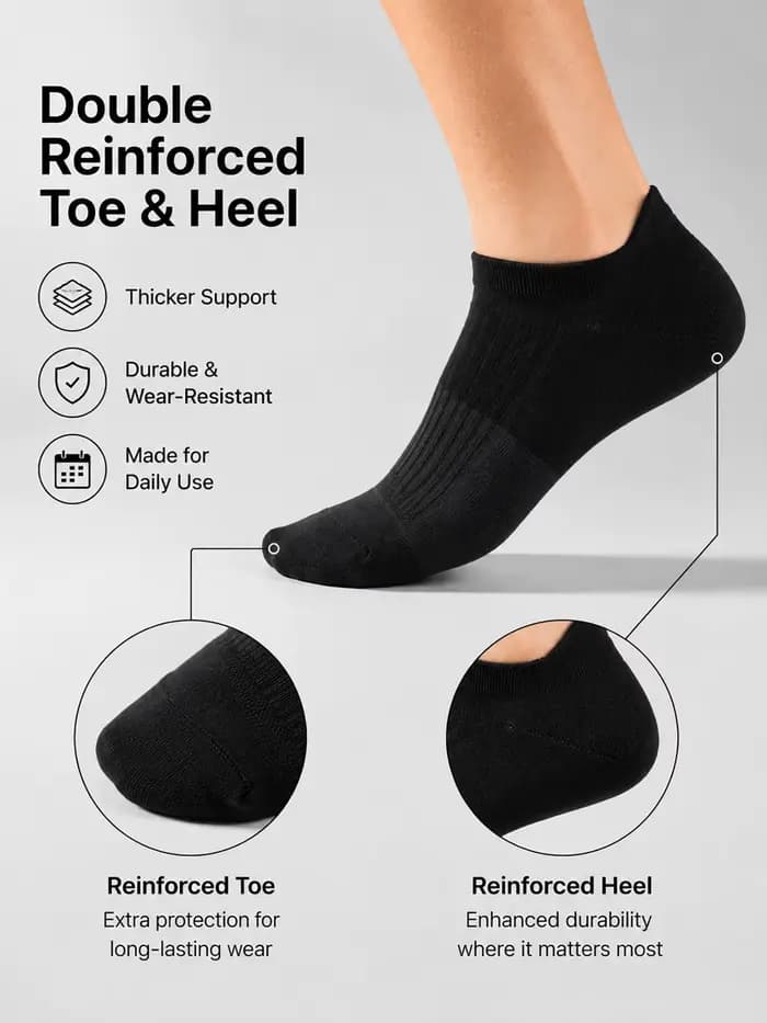 1/3/6 paires de chaussettes de sport basses pour hommes