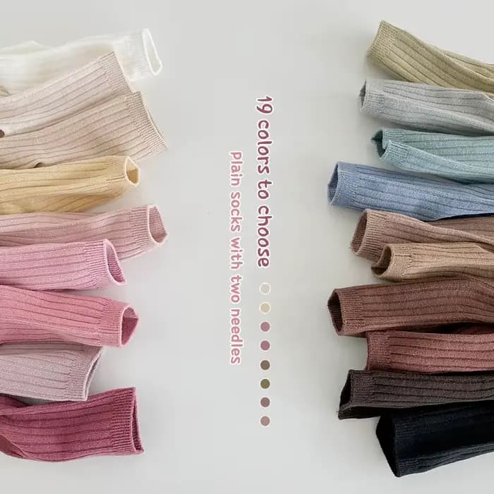 1485 chaussettes pour enfants 5 paires/lot couleur unie