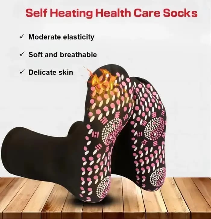 Tourmaline-Chaussettes auto-chauffantes