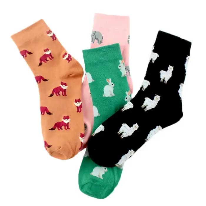 Chaussettes courtes amusantes en coton pour femmes