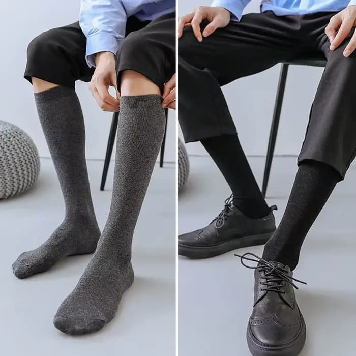 Chaussettes longues en coton pour hommes