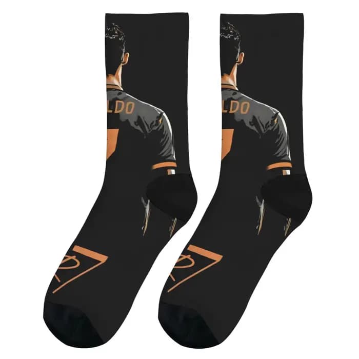 Cristiano Ronaldo nouveauté heureux hommes chaussettes Harajuku Hip-Hop tendance
