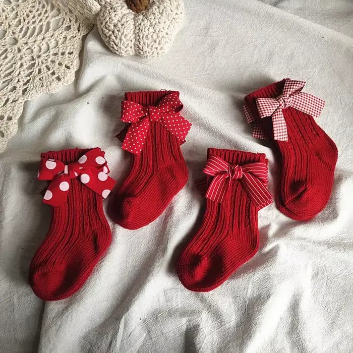 Chaussettes hautes en coton pour bébés filles de 0 à 3 ans