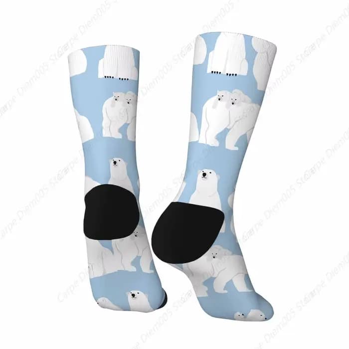 Chaussettes en coton ours polaire pour hommes et femmes