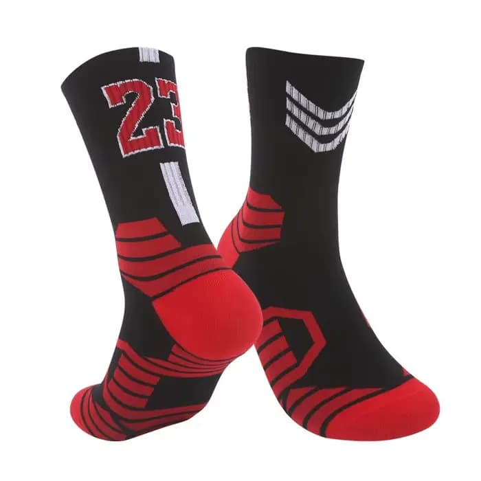 Chaussettes de basket-ball mi-baril coton
