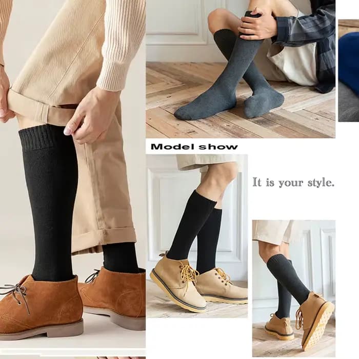 Chaussettes longues en laine pour hommes