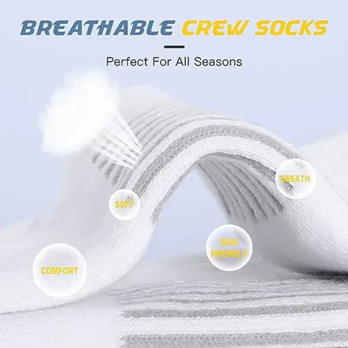 5 paires de chaussettes athlétiques pour hommes, chaussettes de Sport, de course, de mollet, rembourrées, respirantes, pour l'extérieur, pour hommes et femmes
