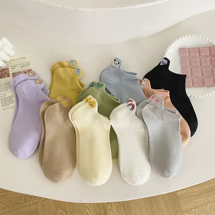 Chaussettes courtes de printemps et d'été pour femmes et filles