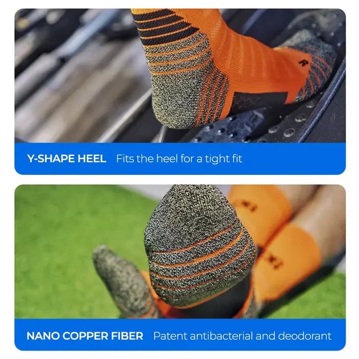 Chaussettes de sport déodorantes en cuivre Nano pour hommes