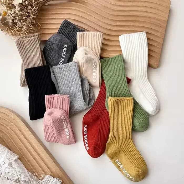 Chaussettes en coton à rayures pour bébés garçons et filles