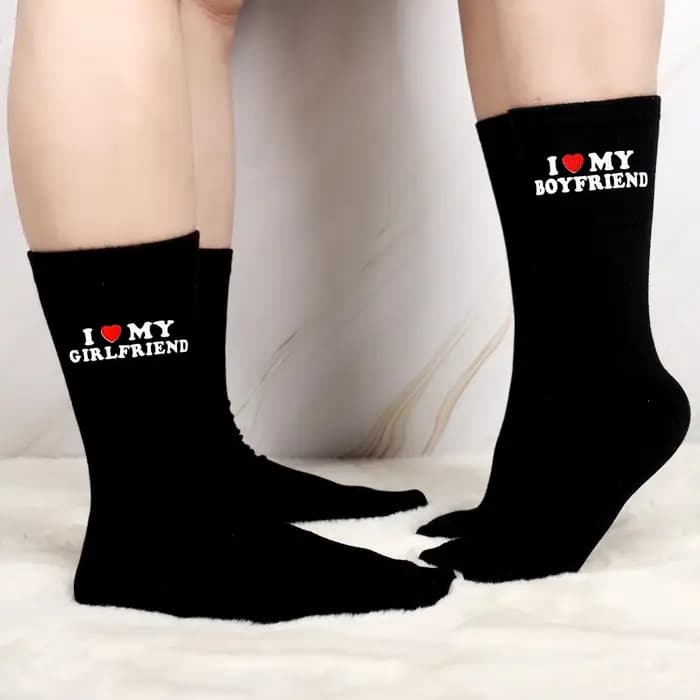 1/4 paires de chaussettes de couple pour la Saint-Valentin