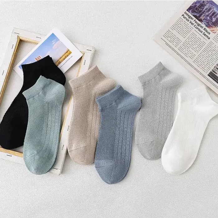 Chaussettes Courtes et Fines en Maille Respirante pour Homme