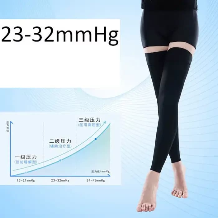 Bas de compression sans pied pour femmes 23-32 mmHg