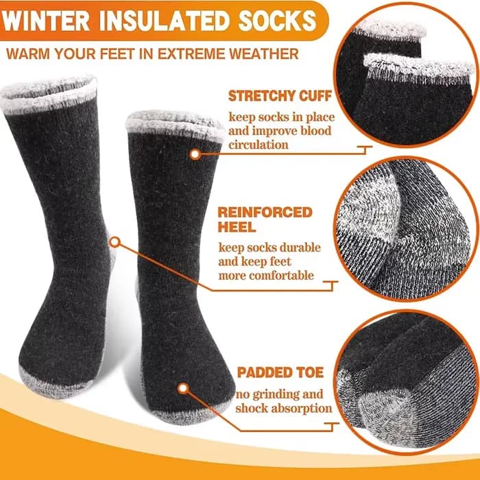3 paires de chaussettes de sport de plein air épaisses de haute qualité pour hommes et femmes