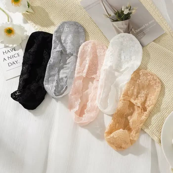 5 paires de chaussettes en dentelle pour femmes