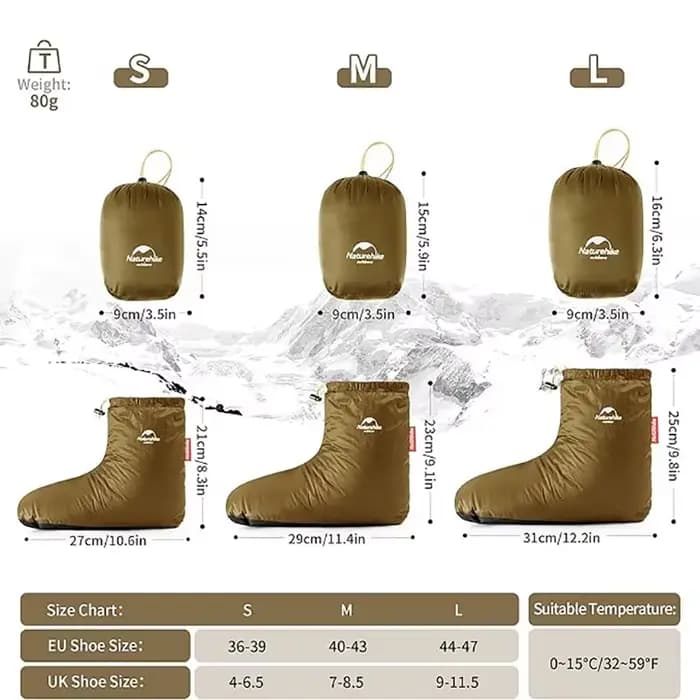Naturehike – chaussettes d'hiver ultralégères