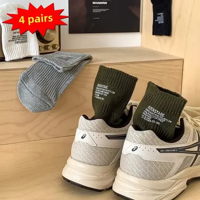 4 paires de chaussettes en coton pour hommes