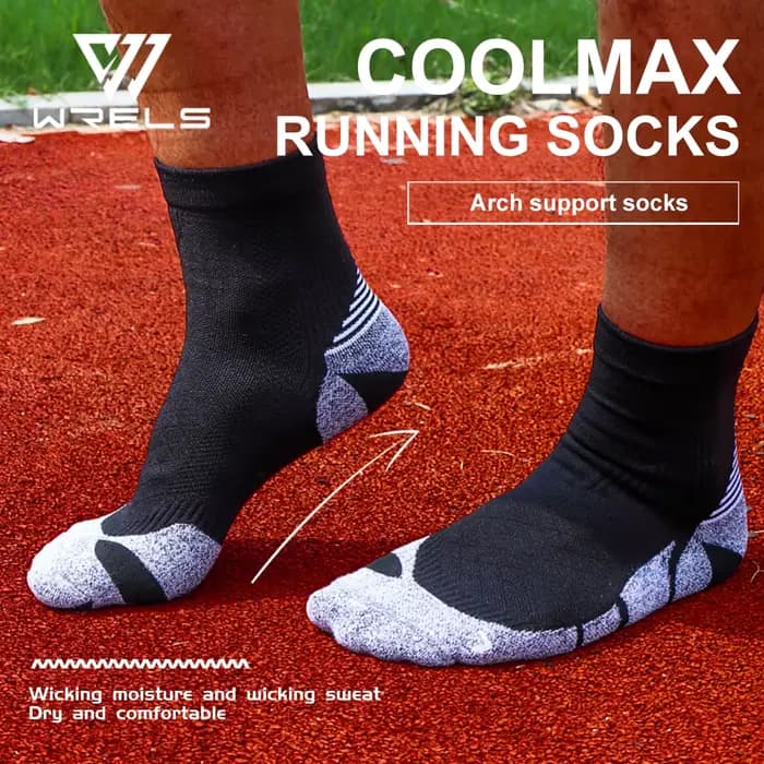 WRELS Coolmax chaussettes homme femmes sport randonnée cyclisme course tissu amortissement