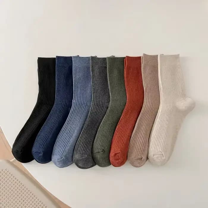 Chaussettes longues en coton élastique pour hommes