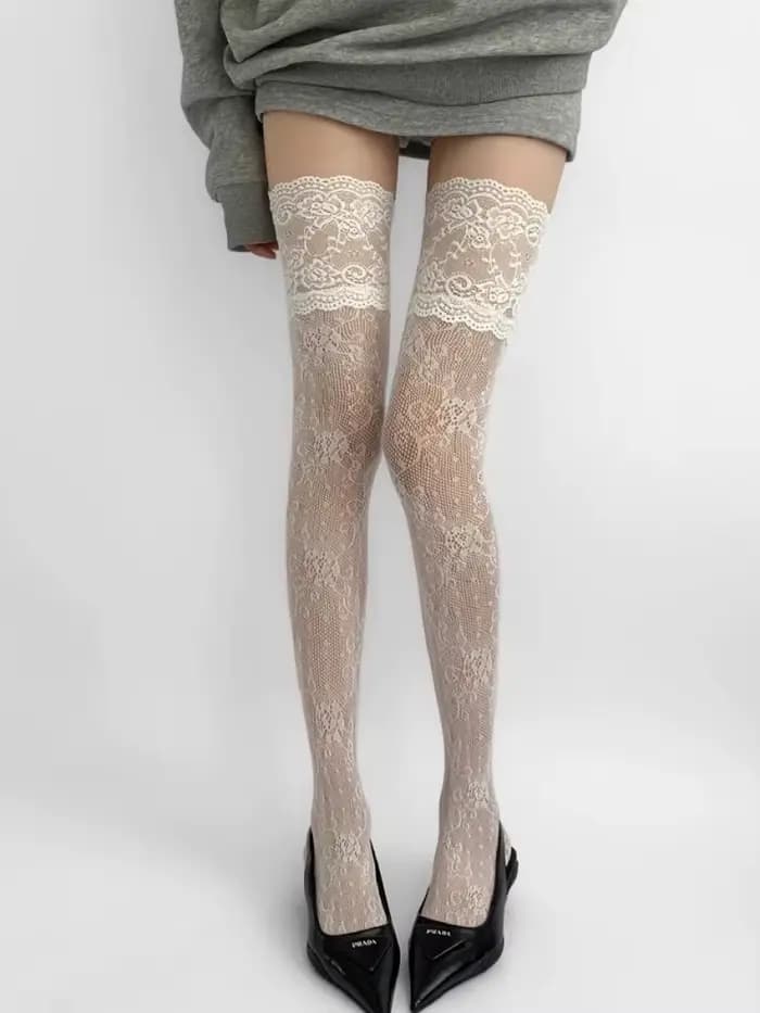 Bas résille en Nylon pour femmes