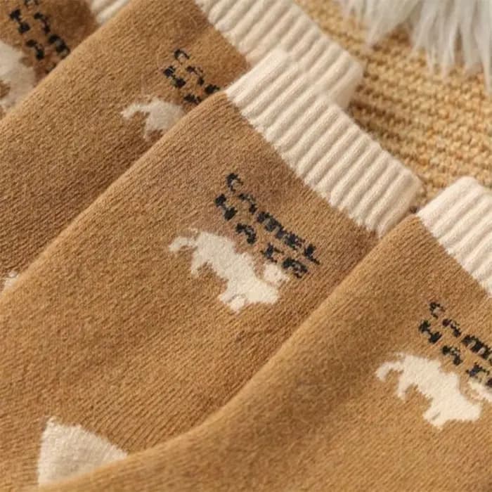 1 paire de chaussettes en laine épaisse pour hommes/femmes