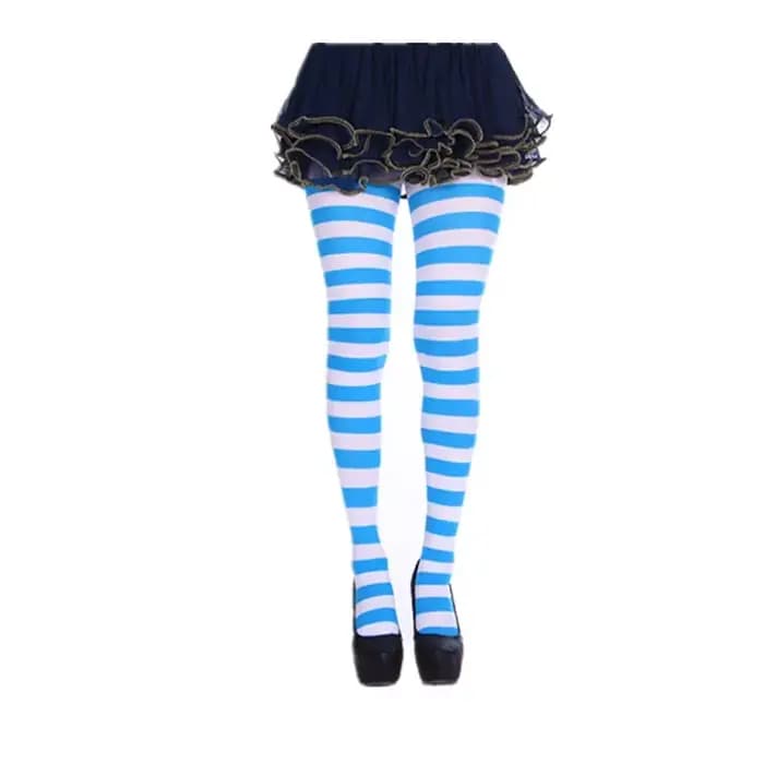 Collants rayés de noël