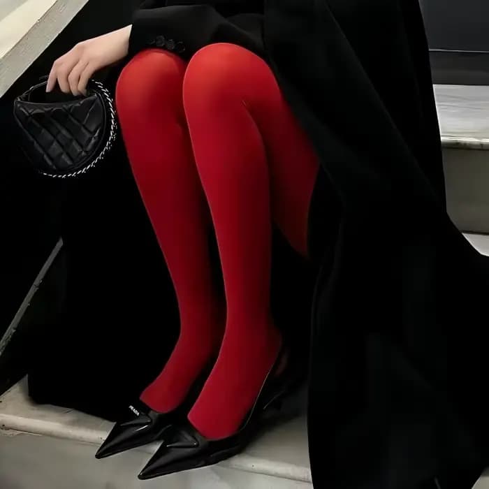 Collants femme bas minces couleur bonbon collants Super élastiques Leggings rouge collants Sexy femme printemps automne hiver collants