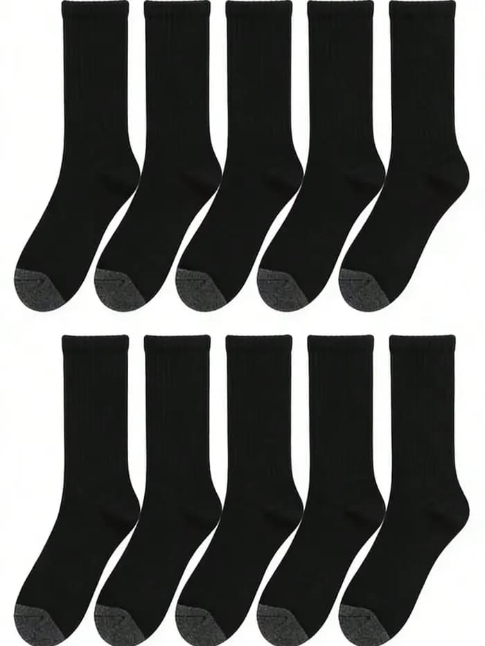 5 paires de chaussettes rondes noires