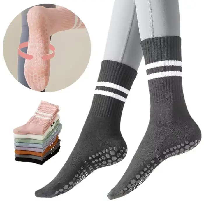 Chaussettes antidérapantes de Yoga en Silicone pour femmes