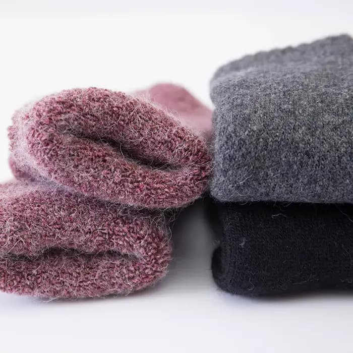 Chaussettes hommes Super plus épais solide chaussette laine mérinos lapin