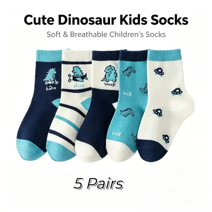 LDino 5 paires de chaussettes pour garçons