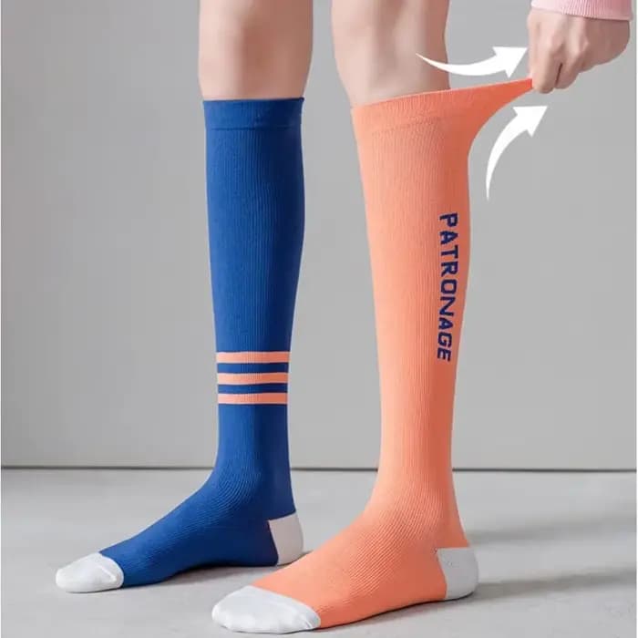 Chaussettes de sport de compression pour femmes, à la mode, élastiques, amincissantes, pour jambes, mollet, yoga, énergie musculaire JK