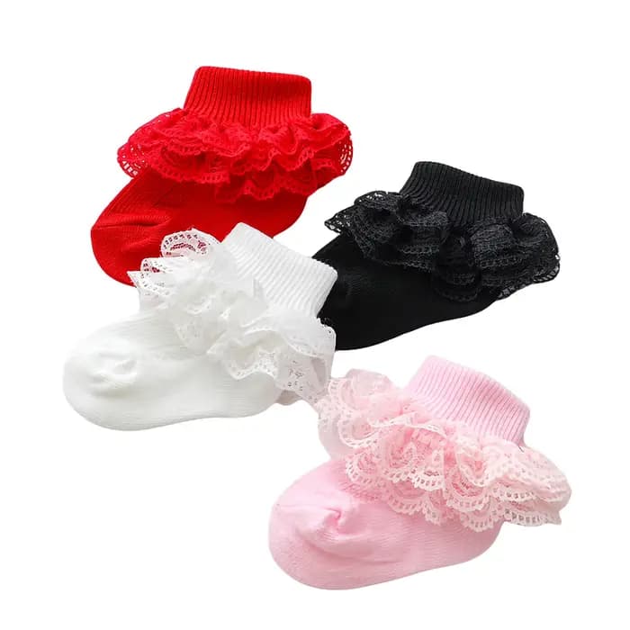 0-12 mois nouveau-né bébé coton chaussette dentelle princesse peigné