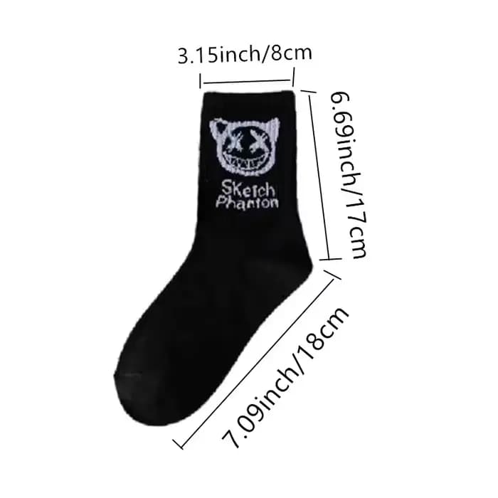 CHRLEISURE chaussettes hommes mode tout-match étudiant mi-tube