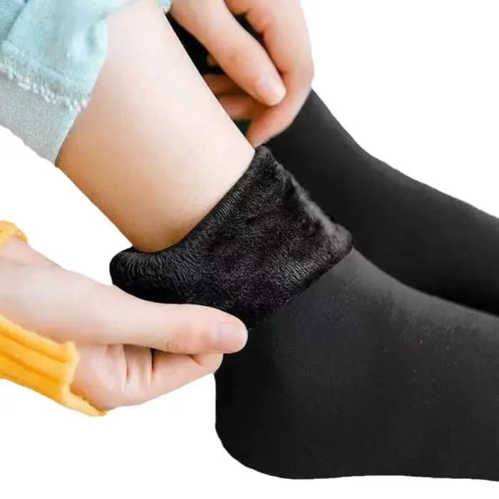 Chaussettes en velours pour femmes, chaussettes d'hiver épaisses et chaudes, douces et confortables, couleur unie, bas épais, bottes souples
