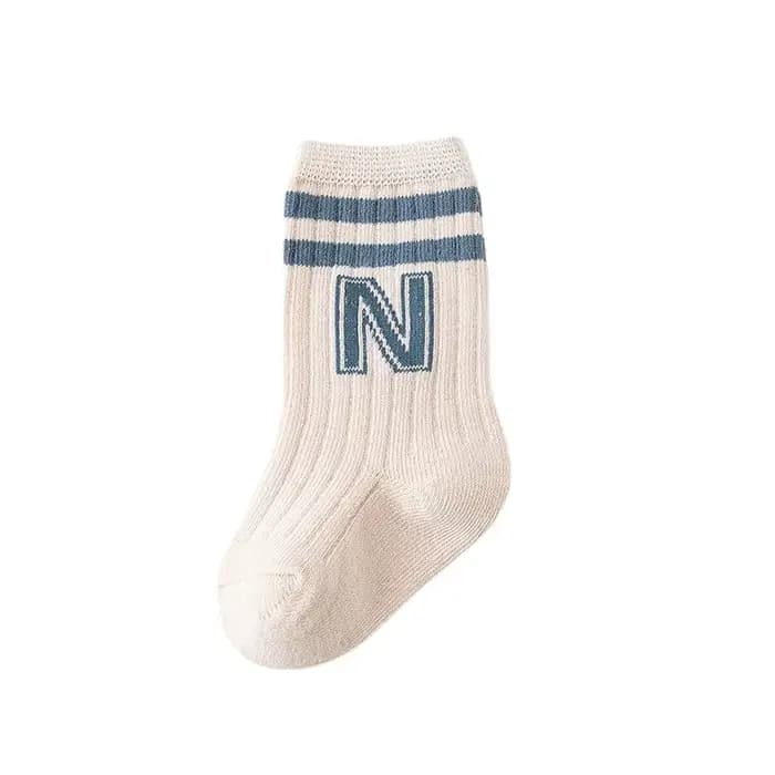 Chaussettes longues en coton pour nouveau-né, accessoires pour enfants, vêtements pour bébés, trucs pour garçons et filles, doux, lettre, mode décontractée
