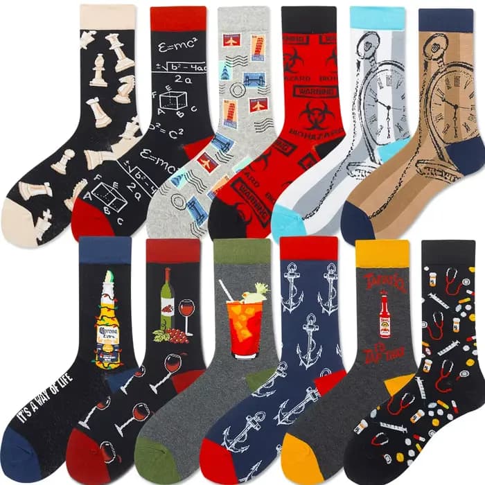 Chaussettes colorées pour hommes