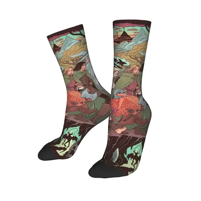 Lords Rings Gollum chaussettes Merch pour hommes femmes chaussettes souples confortables merveilleux cadeaux