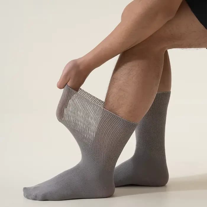6 paires de chaussettes diabétiques confortables et de soutien pour hommes