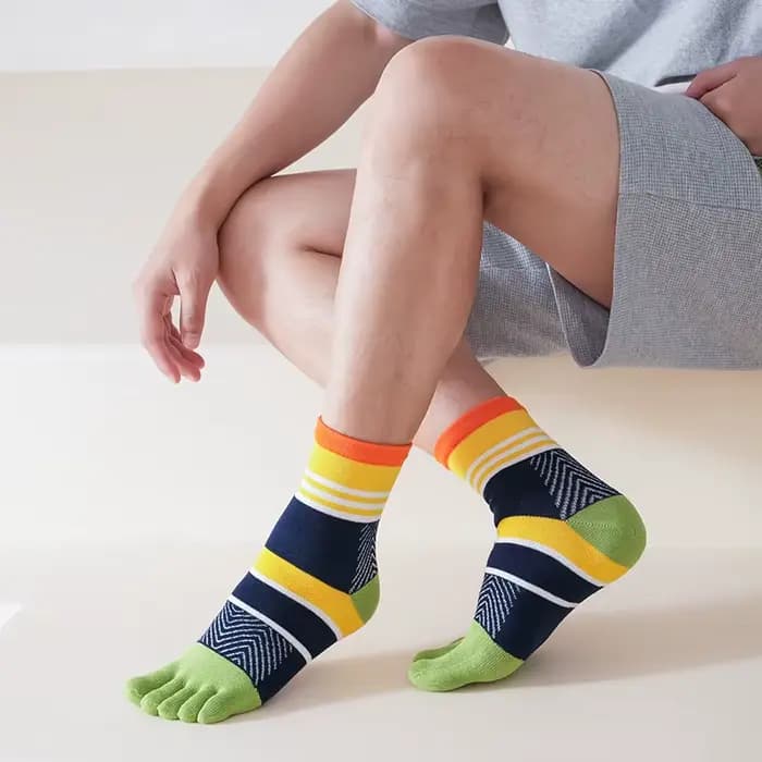 5 paires de chaussettes à cinq doigts pour hommes