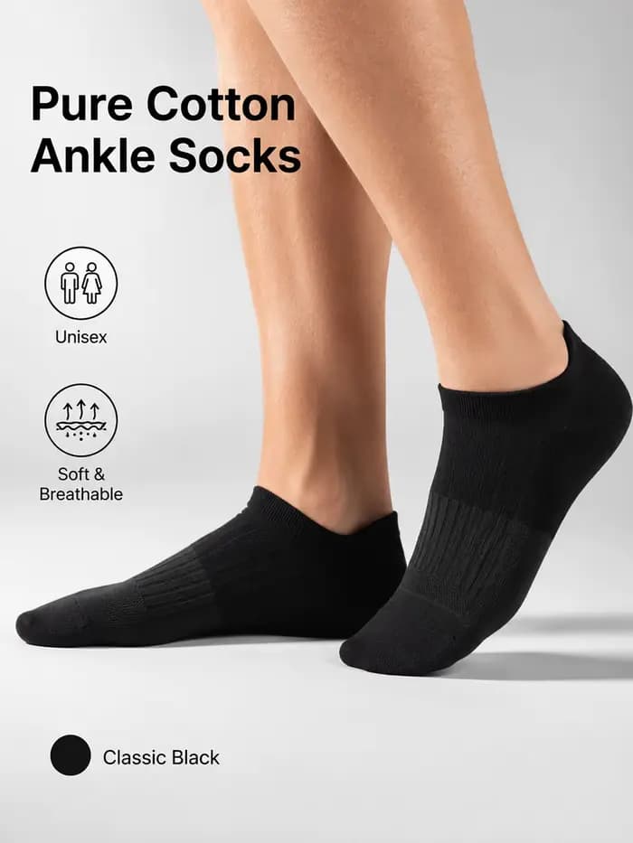 1/3/6 paires de chaussettes de sport basses pour hommes