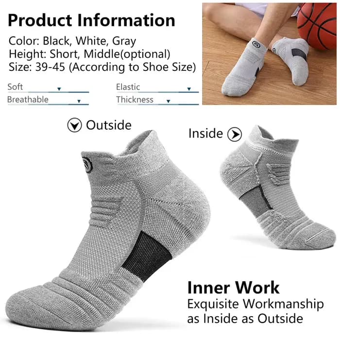 Chaussettes de basket-ball respirantes