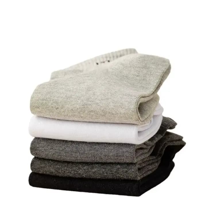 Chaussettes pour hommes, printemps-été, respirantes, en coton, tendance, légères, absorbant la transpiration, couleur unie, vente en gros