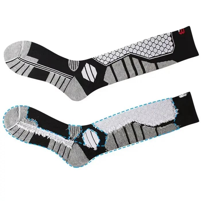 1 paire de chaussettes de Ski en laine mérinos pour femmes et hommes