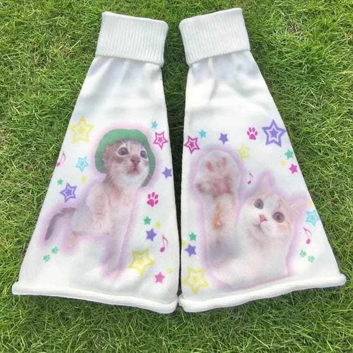 Jambières Kawaii Cat Cartoon Pys Socks